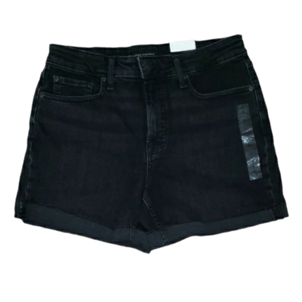Free Assembly Cuffed Raw Hem Jean Shorts
